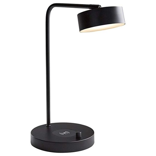 Stone & Beam Modern LED Task Lamp, 18.5"H, Matte Black with Wireless Charging