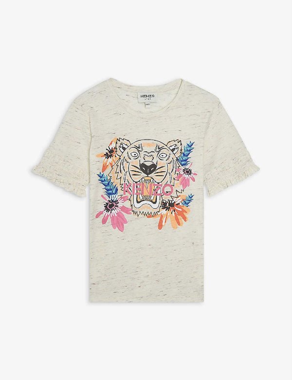 Icon Flower cotton T-shirt 4-14 years