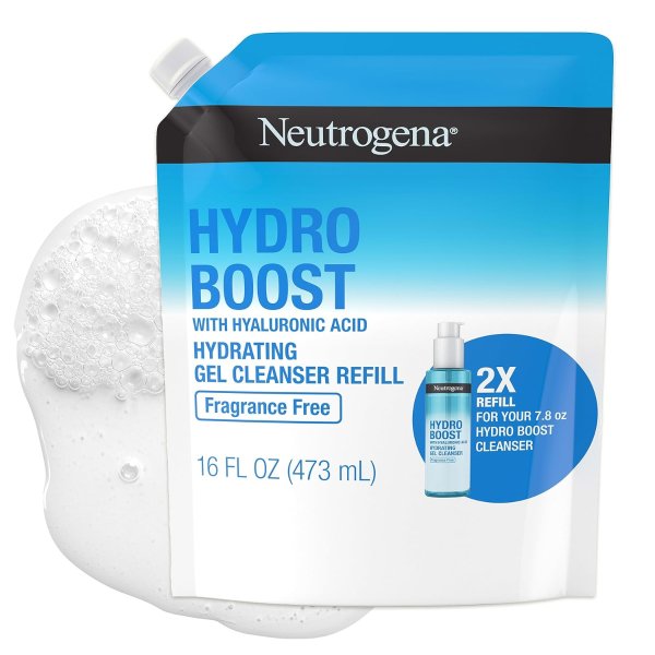 Neutrogena 保湿洁面啫喱超值替换装 温和清洁 玻尿酸保湿
