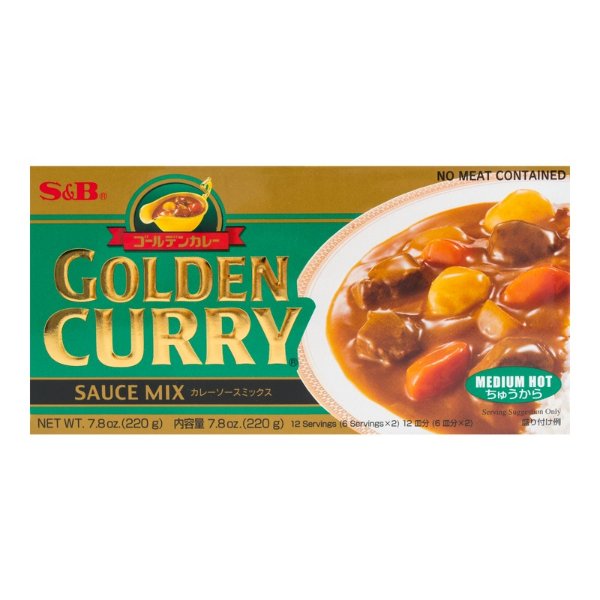 S&B Curry Golden Medium Hot 220g