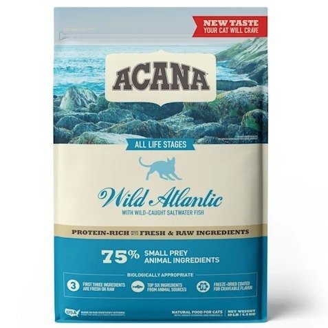 Grain-Free Wild Atlantic Saltwater Fish with Freeze-Dried Liver Dry Cat Food, 10 lbs. | Petco