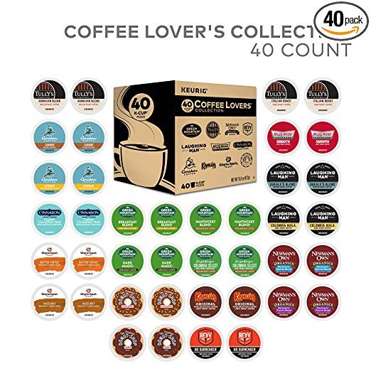 绿山 咖啡爱好者11家综合品牌套装 K-Cup 咖啡胶囊 40粒装