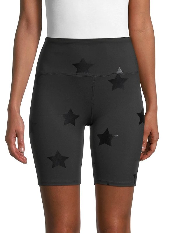 Star-Print Biker Shorts