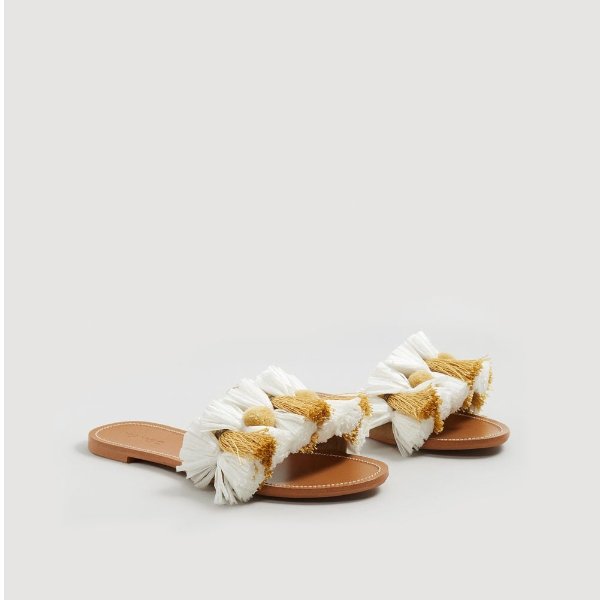 Tassels flat sandals - Women | MANGO USA