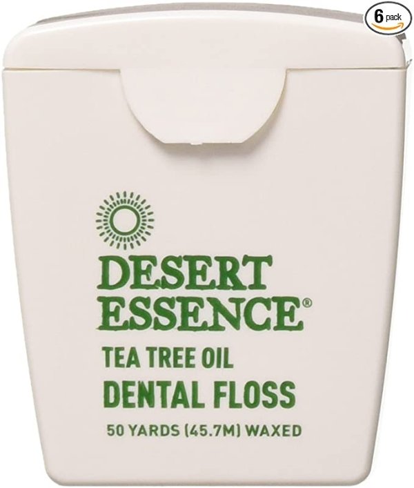 Desert Essence 茶树油牙线 50 支,6包 平均$0.69/包