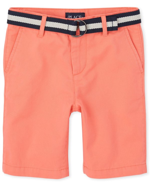 Boys Belted Woven Chino Shorts | The Children's Place