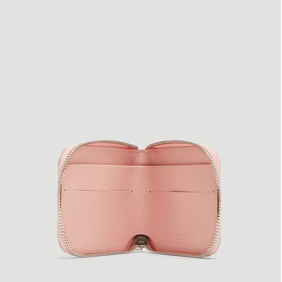 Compact Zip-Around Wallet in Pink