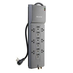Belkin 12-Outlet Home Office Surge Protector with 8 ft Cord