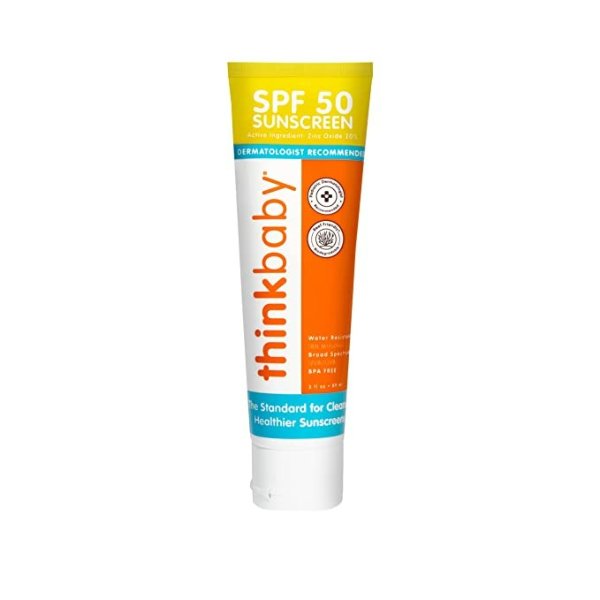 SPF 50+ Baby Sunscreen – Safe, Natural Sunblock for Babies - Water Resistant Sun Cream – Broad Spectrum UVA/UVB Sun Protection – Vegan Mineral Sun Lotion, 3oz