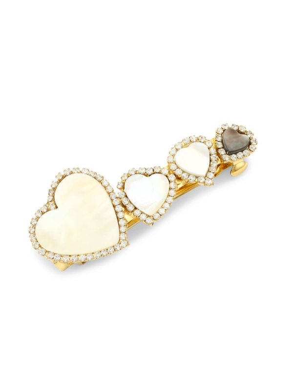 - Mother-Of-Pearl & Crystal Barrette