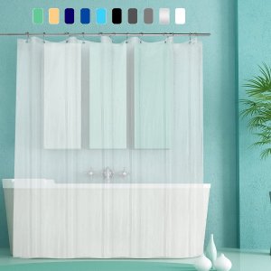 Ga-Geetopia PEVA Clear Plastic Shower Curtain Liner 72" x 72"