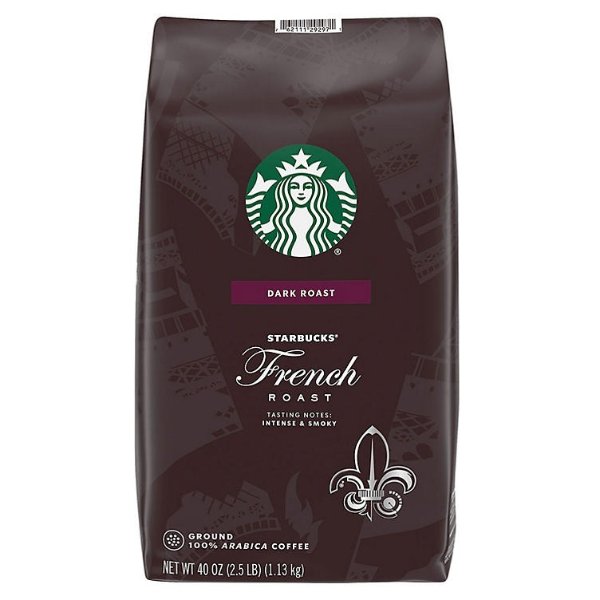 Starbucks Dark French Roast Ground Coffee (40 oz.) - Sam's Club
