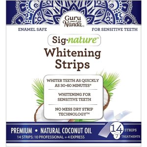 Teeth Whitening Strips - 7 Treatments with 14 Strips - Professional, Enamel-Safe Strips for Sensitive Teeth - Non-Slip, Dry Strip Technology