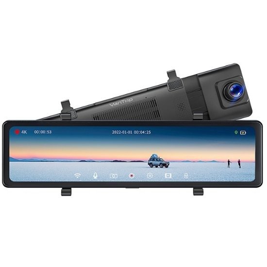 H812 12" 5MP UHD Front and Rear Mirror Dash Cam