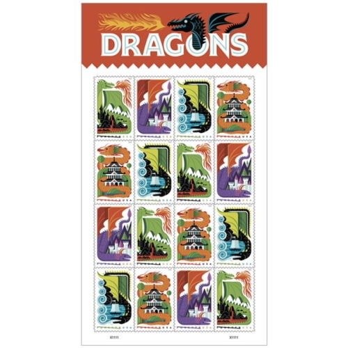 New Dragons Pane of 16 | eBay