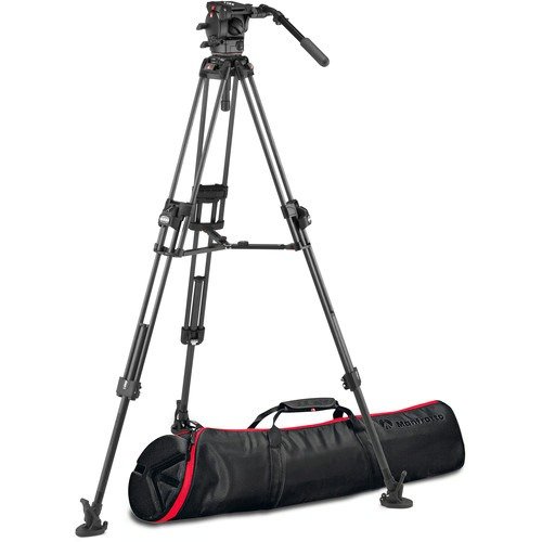 526-1 Fluid Head with 645 FAST Twin Carbon Fiber Tripod System with 2-in-1 Spreader & Bag