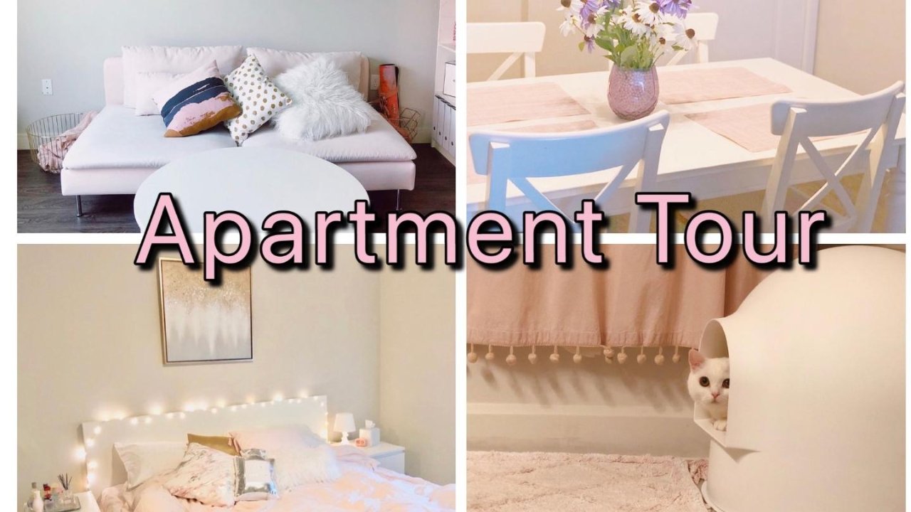 [Apartment Tour]留学生租房党买家具参考|小空间收纳|少女心|实用高性价比|猫咪家具|小阳台装饰