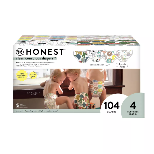 The Honest Company Disposable Diapers - (Select Size and Pattern)
