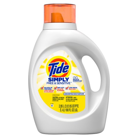 Tide Simply Free & Sensitive 洗衣液，100oz
