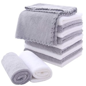 MoonQueen Microfiber Facial Cloths Fast Drying Washcloth 12 pack