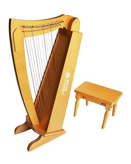 Kids' String Harp Instrument with Bench