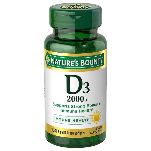 Super Strength Vitamin D3 2000 IU Dietary Supplement Softgels