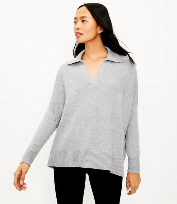Polo Poncho Sweater | LOFT