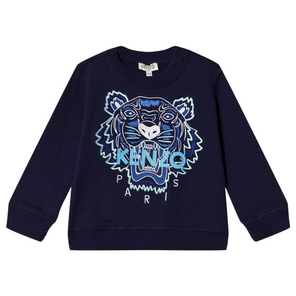 Navy Embroidered Tiger Sweatshirt | AlexandAlexa