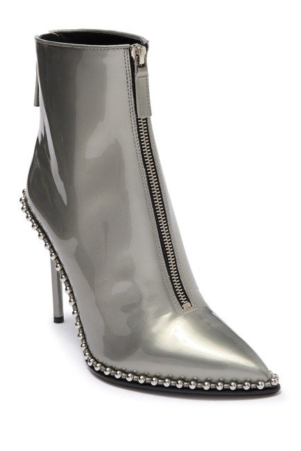 Pointed Toe Leather Bootie