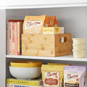 The Home Edit 2 Piece Small Bamboo Organizing and Storage Bins