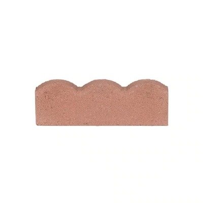 Scalloped Red Straight Edging Stone (Common: 2-in x 16-in; Actual: 2-in x 16-in) at Lowes.com