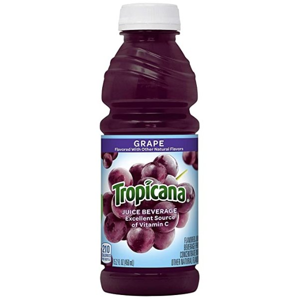 Grape Juice Drink, 15.2 fl oz Bottles, (Pack of 12)