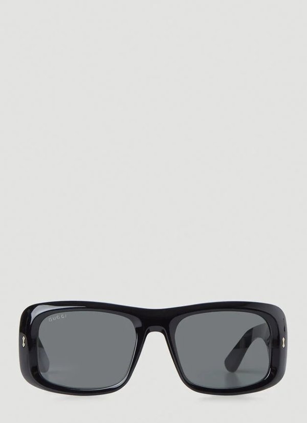 Rectangular Frame Sunglasses in Black