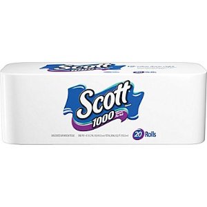 Scott® Bath Tissue Rolls, 1-Ply, 20 Rolls/Case