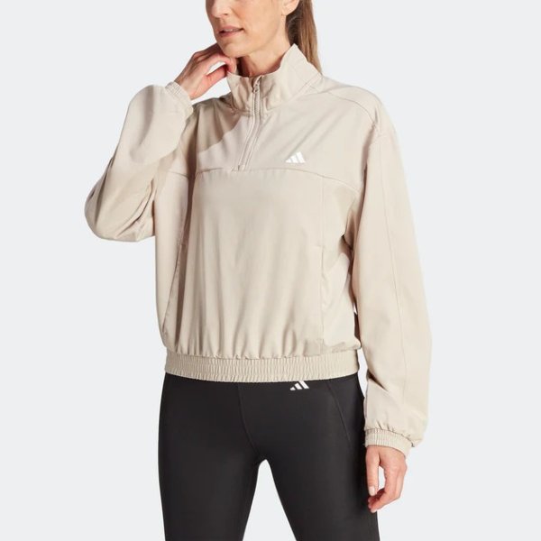 women's aeroready train essentials woven quarter-zip track jacket