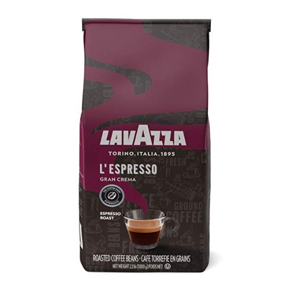 Gran Crema Whole Bean Coffee Blend, Medium Espresso Roast, 2.2-Pound Bag