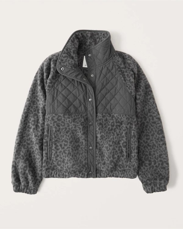 Women's Quilted Snap-Up Jacket | Women's Clearance | Abercrombie.com