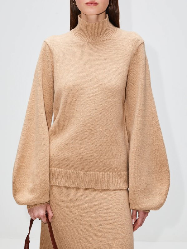 Recycled Cashmere Turtleneck Pullover