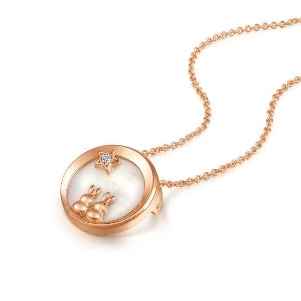 Minty Collection 18K Rose Gold Rabbit Necklace | Chow Sang Sang Jewellery eShop