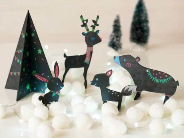 Animal Chalkboard Ornaments Ages 9-16+