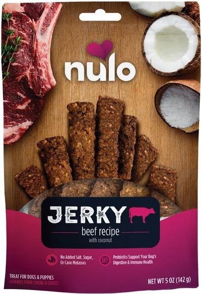 Nulo Premium Jerky Strips Dog Treats, Grain-Free High Protein Jerky Strips made with BC30 Probiotic to Support Digestive & Immune Health Jerky Dog Treats