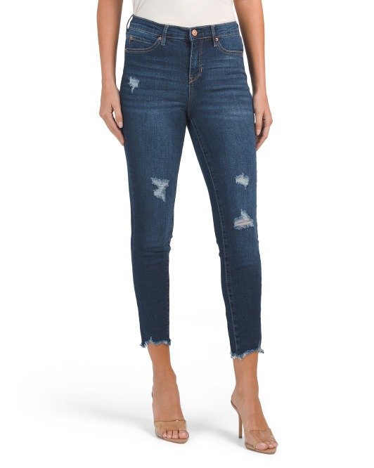 High Rise Stretch Skinny Jeans With Destruction | Now & Wow! | Marshalls