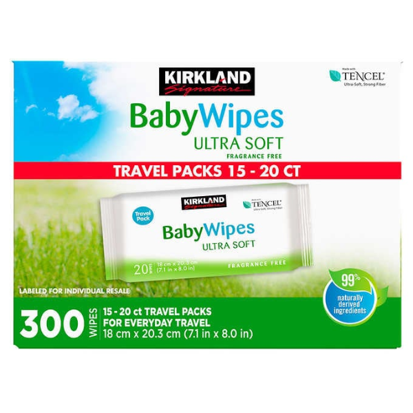 Travel Ultra Soft Baby Wipes, Unscented, 300 ct