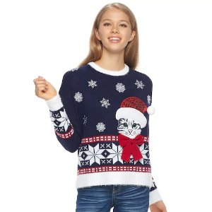 Juniors Ugly Christmas Sweaters @ Kohl\u0027s Extra 25% Off