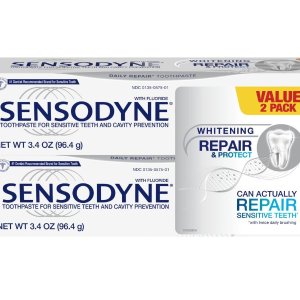 Sensodyne 美白敏感修复牙膏，3.4oz 2支