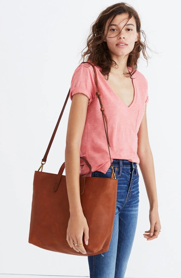Zip Top Transport Leather Carryall