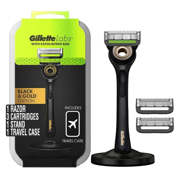 Gillette Labs Razor for Men with Exfoliating Bar Gold Edition