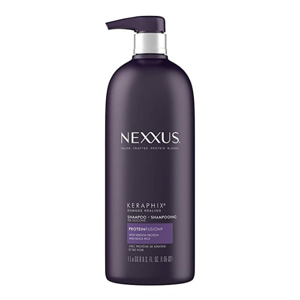 Shampoo for Damaged Hair Keraphix with ProteinFusion Silicone-Free with Keratin Protein and Black Rice 33.8 oz