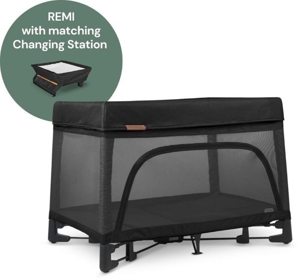 REMI Playard + Changing Station Bundle - Jake (Charcoal)