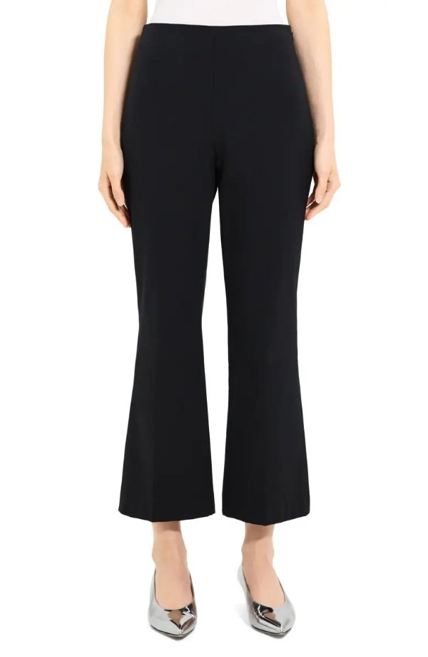 Tailored Flare Crop Pants